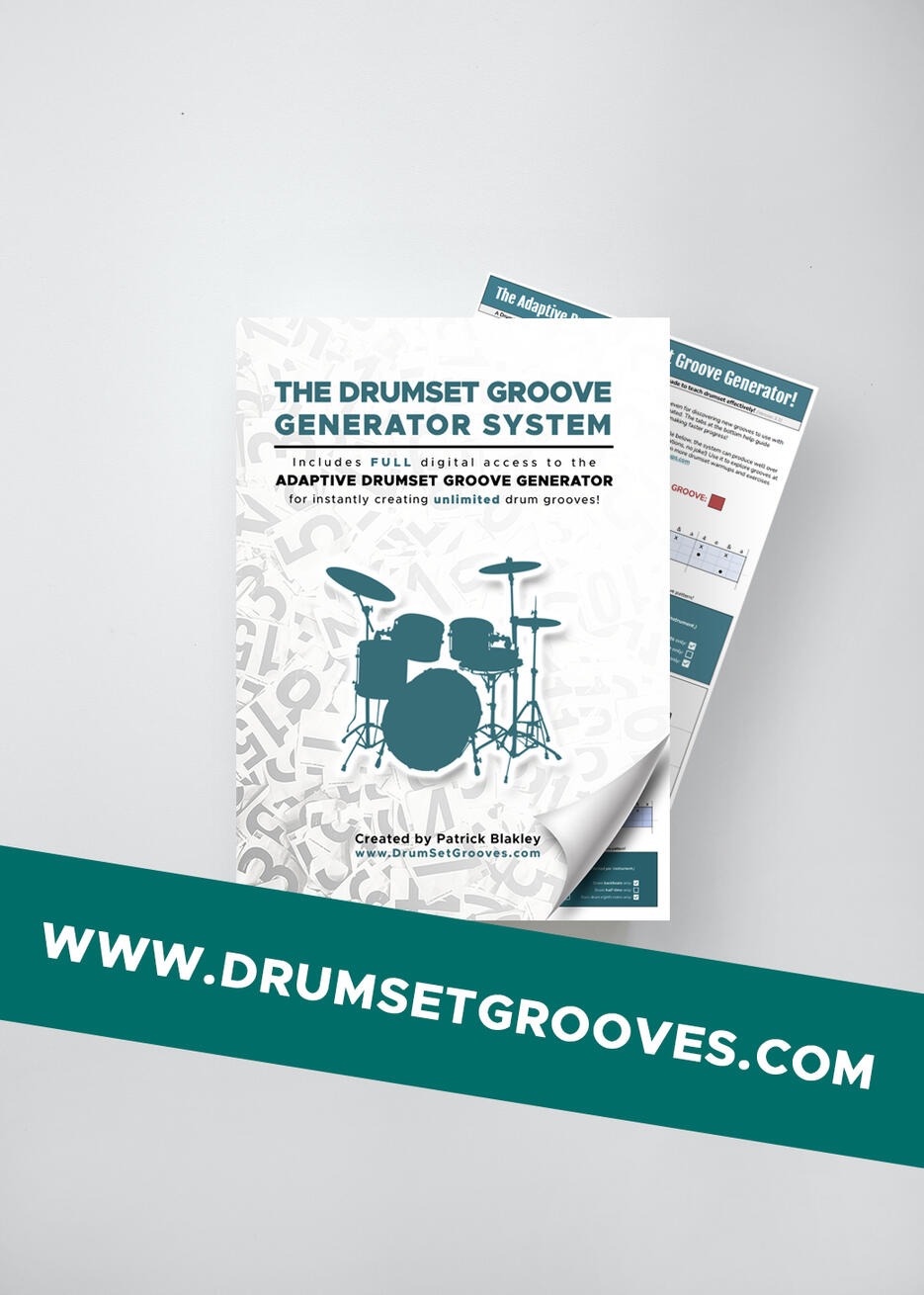 The Drumset Groove Generator Generator drum lesson grooves with just 1 click!
